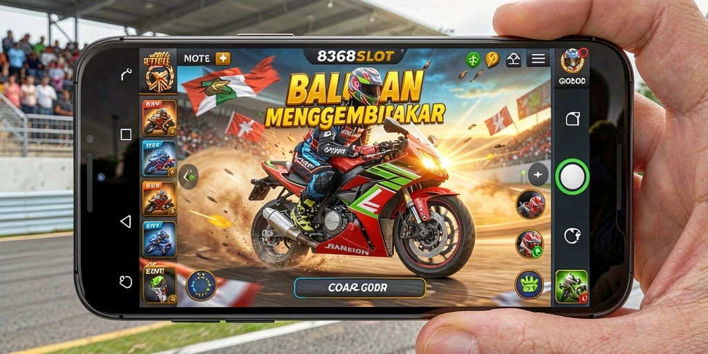 Gameplay seru balapan motor di 8368SLOT.