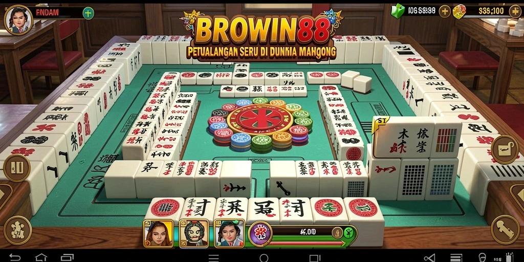 Tampilan permainan Mahjong yang mengasyikkan di BROWIN88.