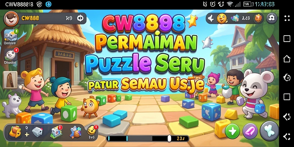 Screenshot gameplay CW8888 menampilkan tantangan Puzzle yang menarik.
