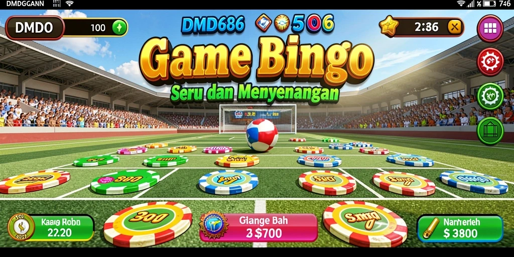 Tampilan gameplay seru di DMD686 saat bermain Bingo.
