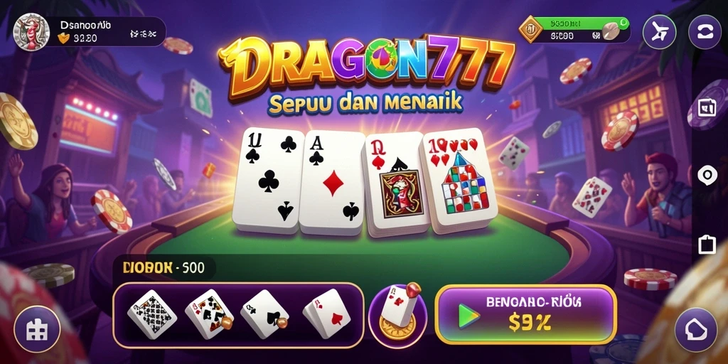 Tampilan gameplay seru dari DRAGON777 dengan pemain yang kompetitif.