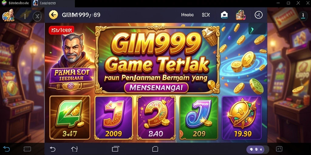 Tampilan gameplay GIM999 yang seru dan penuh warna.