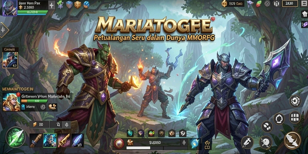 Tampilan permainan MMORPG yang mendebarkan di MARIATOGEL.