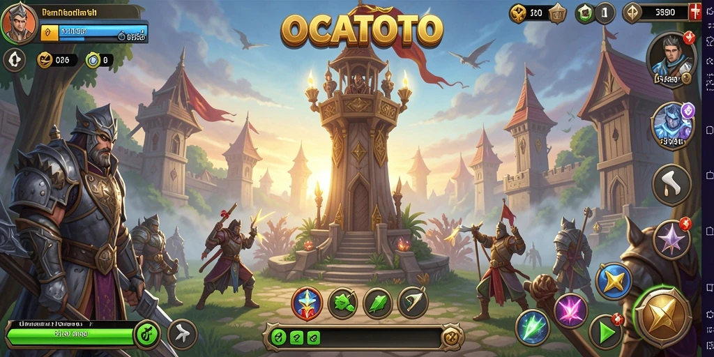 Gameplay menakjubkan OCATOTO dalam pertahanan menara.
