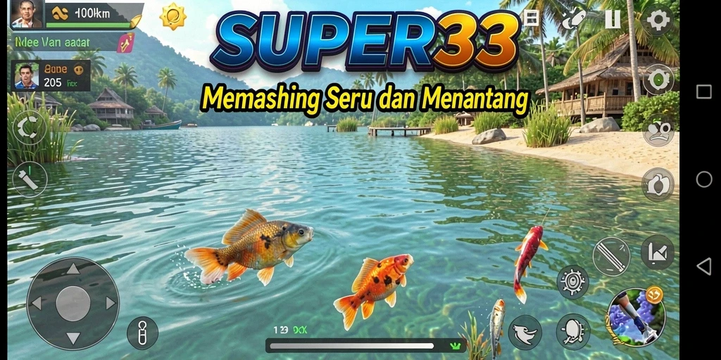 Tampilan gameplay <strong>SUPER33</strong> menampilkan pengalaman memancing yang menantang dan seru.