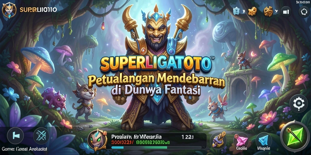 Screenshot gameplay SUPERLIGATOTO yang menunjukkan petualangan seru dan grafis menakjubkan.