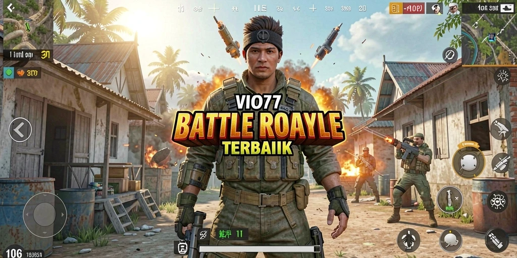 Gameplay seru dan menegangkan di VIO77 Battle Royale.